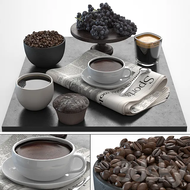 coffee set 3D Model