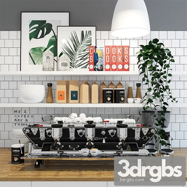 Coffee set kees van der westen spirit tiplette 3D Model Download