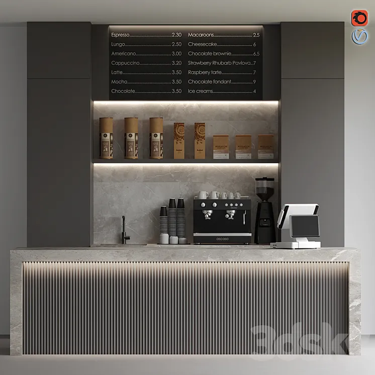 Coffee shop 3 3D Model Free Download