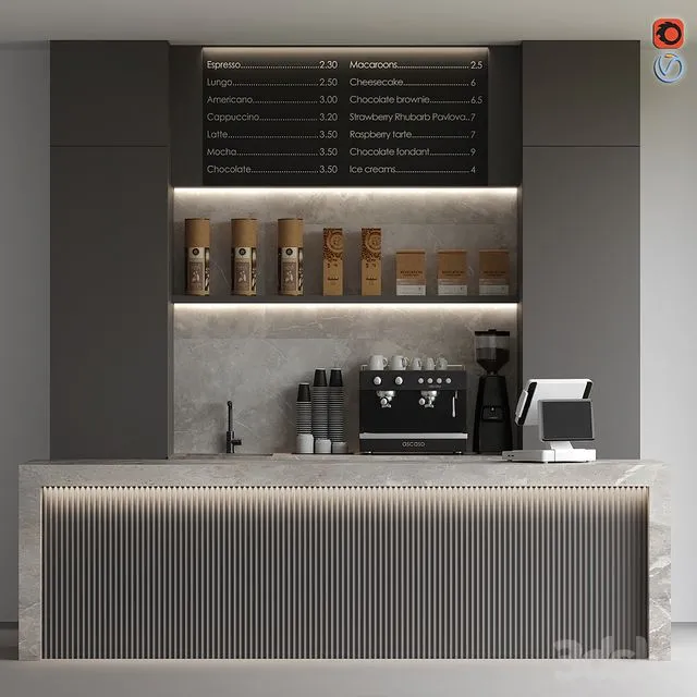 Coffee shop 3 3D Model