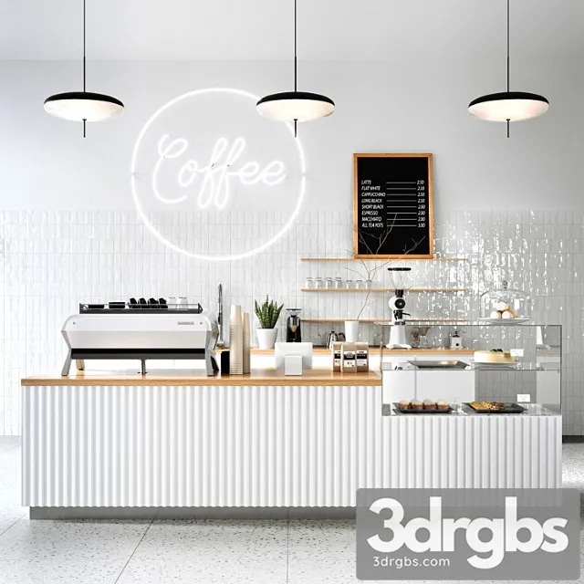Coffee shop 4 (corona vray) 3D Model Download