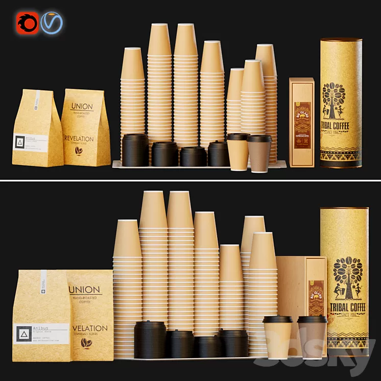 Coffee Shop Filling 3D Model