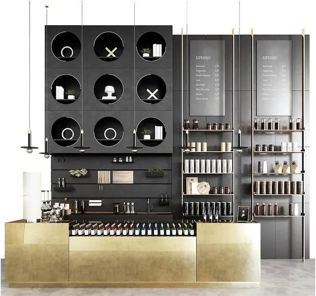 Coffee shop in a modern style 3D Model