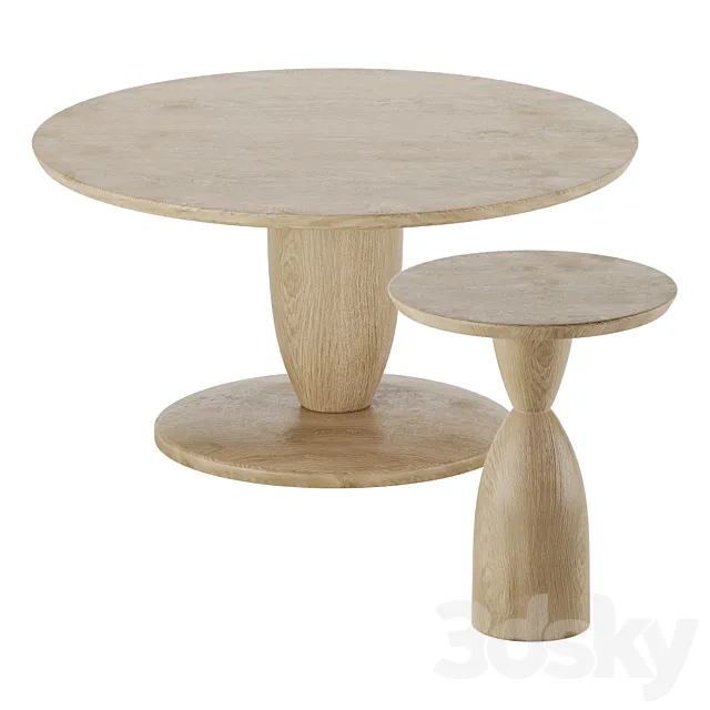 Coffee Side Table West Elm 2 3D Model Coffee Side Table West Elm 2 3D Model