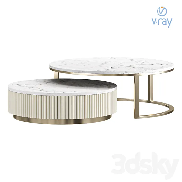 Coffee table 90*90*40 cm coffee table 3D Model