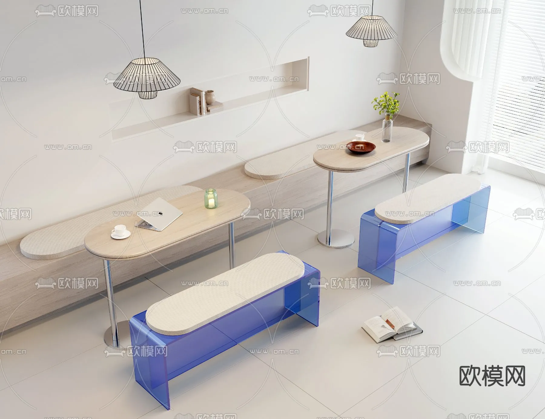 Coffee Table and Armchair Sets – 3D Models – Cafe Interior 3D Scenes – 014 – VRAY Render Coffee Table and Armchair Sets – 3D Models – Cafe Interior 3D Scenes – 014 – VRAY Render