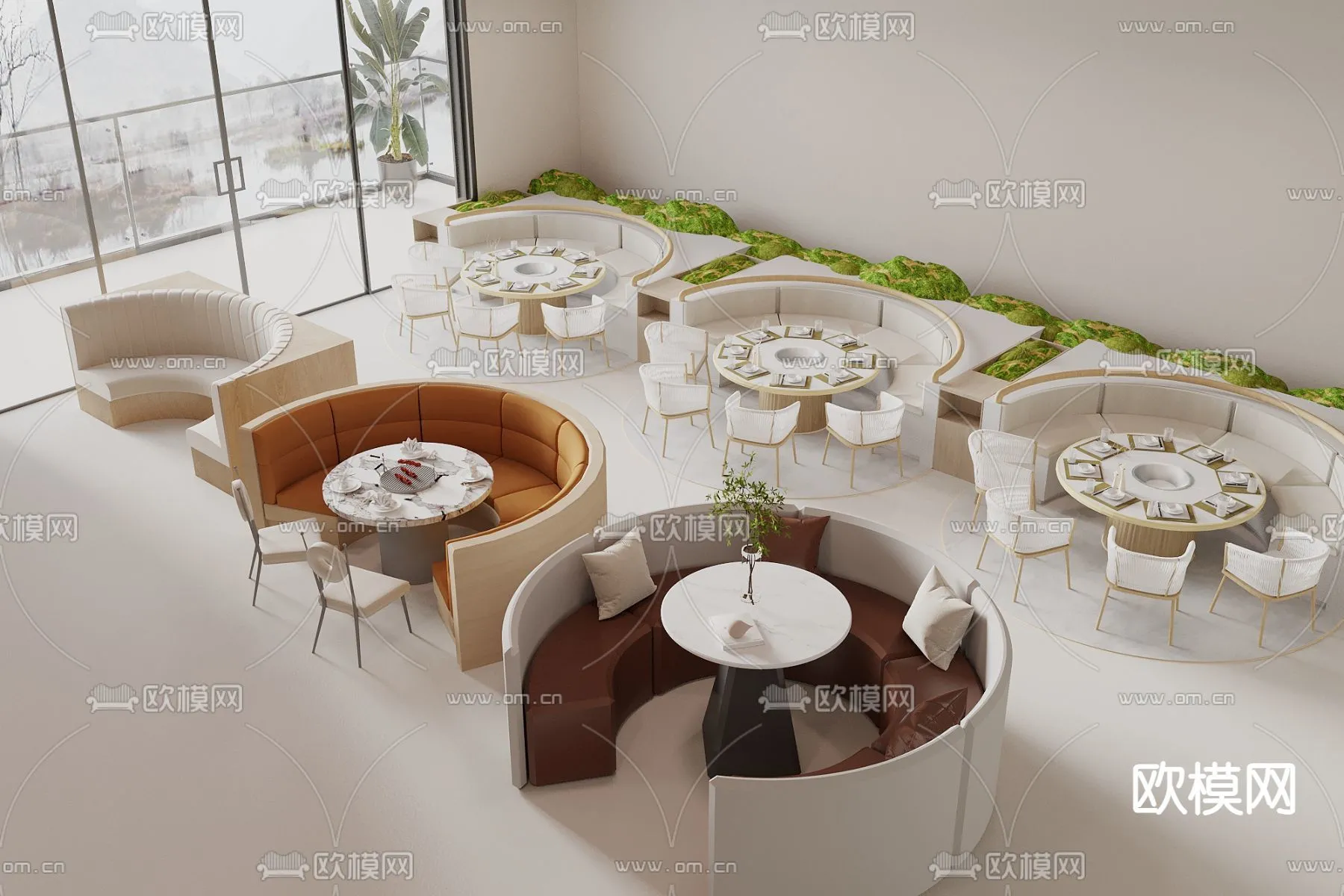Coffee Table and Armchair Sets – 3D Models – Cafe Interior 3D Scenes – 024 – VRAY Render Coffee Table and Armchair Sets – 3D Models – Cafe Interior 3D Scenes – 024 – VRAY Render