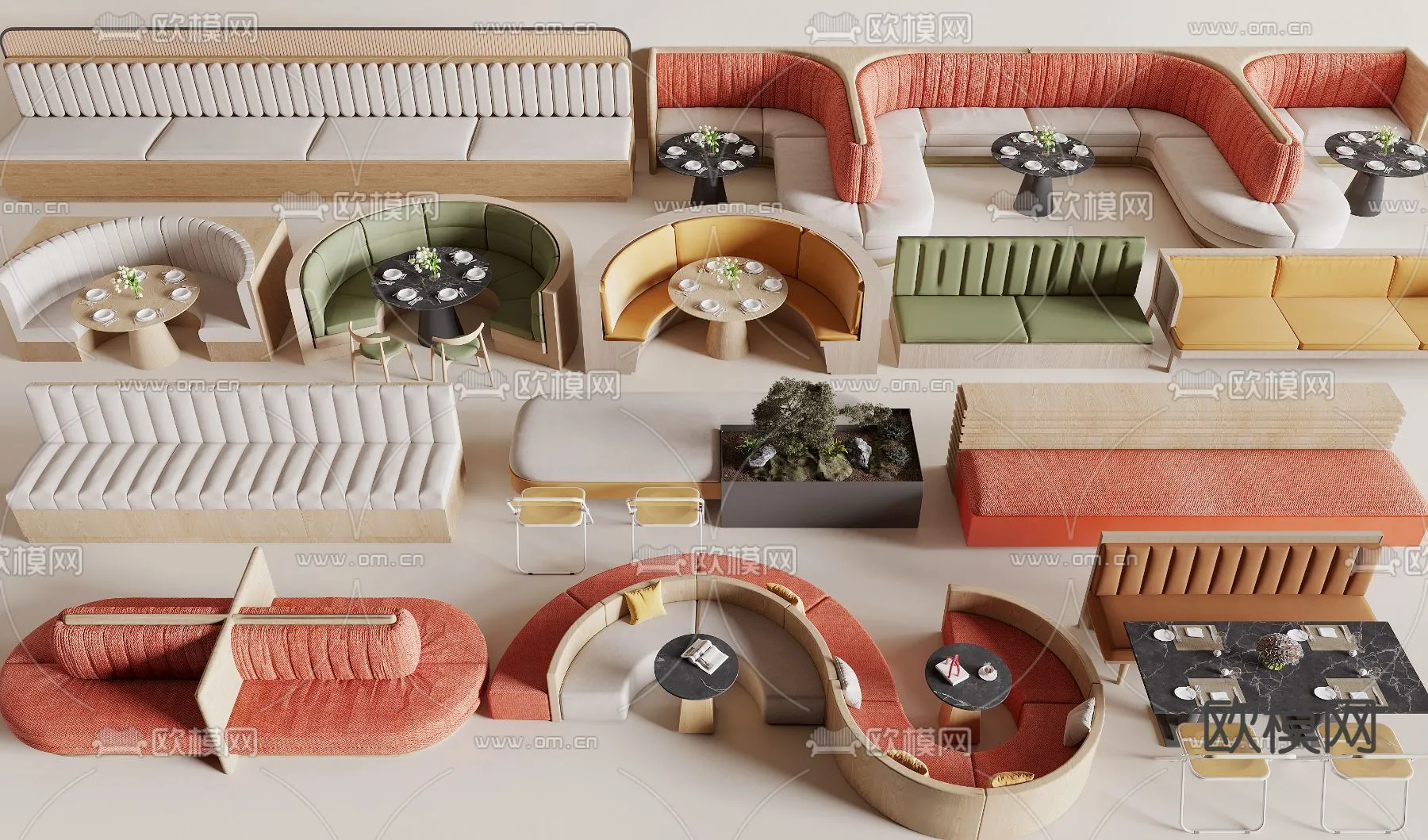 Coffee Table and Armchair Sets – 3D Models – Cafe Interior 3D Scenes – 025 – CORONA Render Coffee Table and Armchair Sets – 3D Models – Cafe Interior 3D Scenes – 025 – CORONA Render