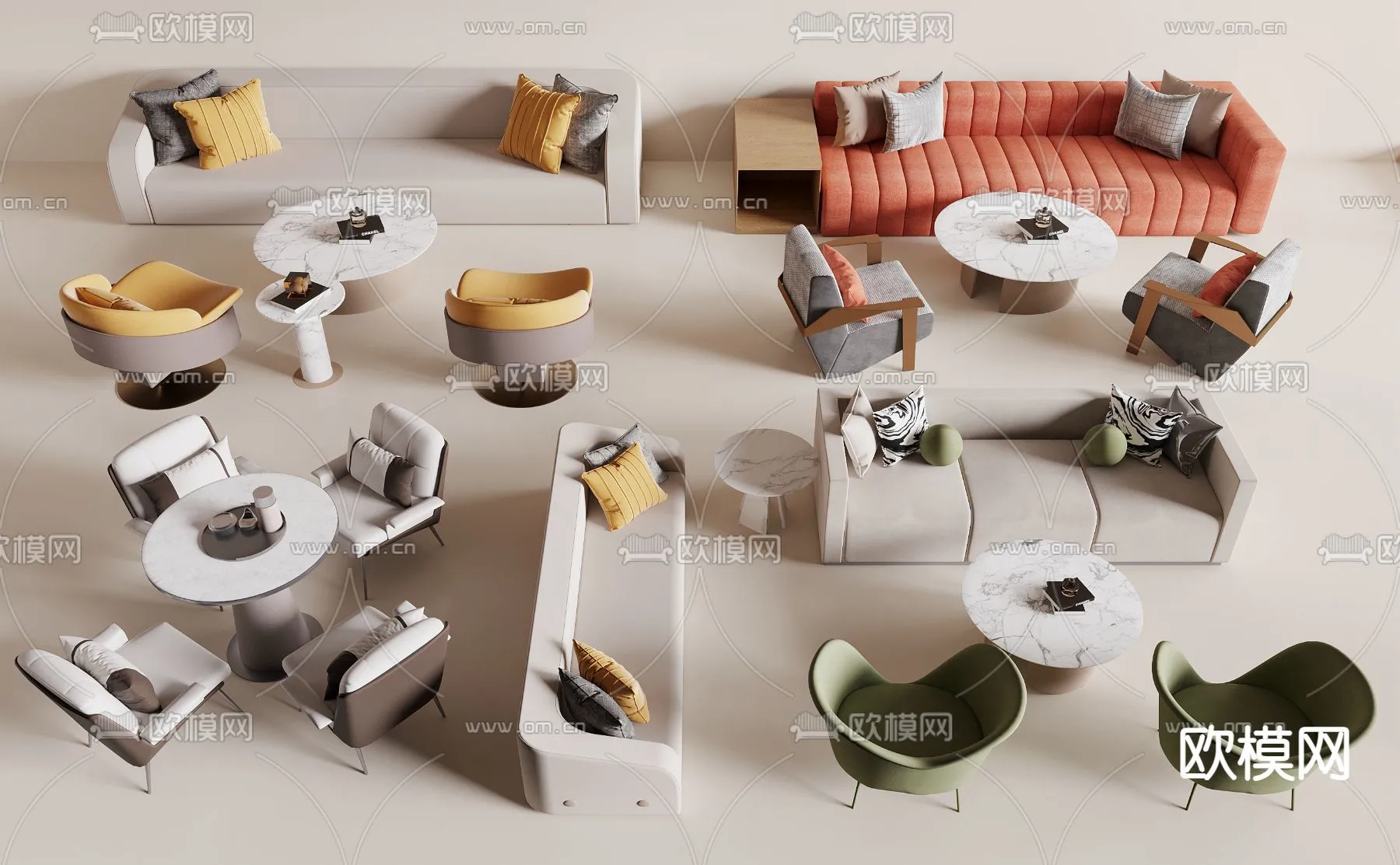 Coffee Table and Armchair Sets – 3D Models – Cafe Interior 3D Scenes – 027 – VRAY Render Coffee Table and Armchair Sets – 3D Models – Cafe Interior 3D Scenes – 027 – VRAY Render