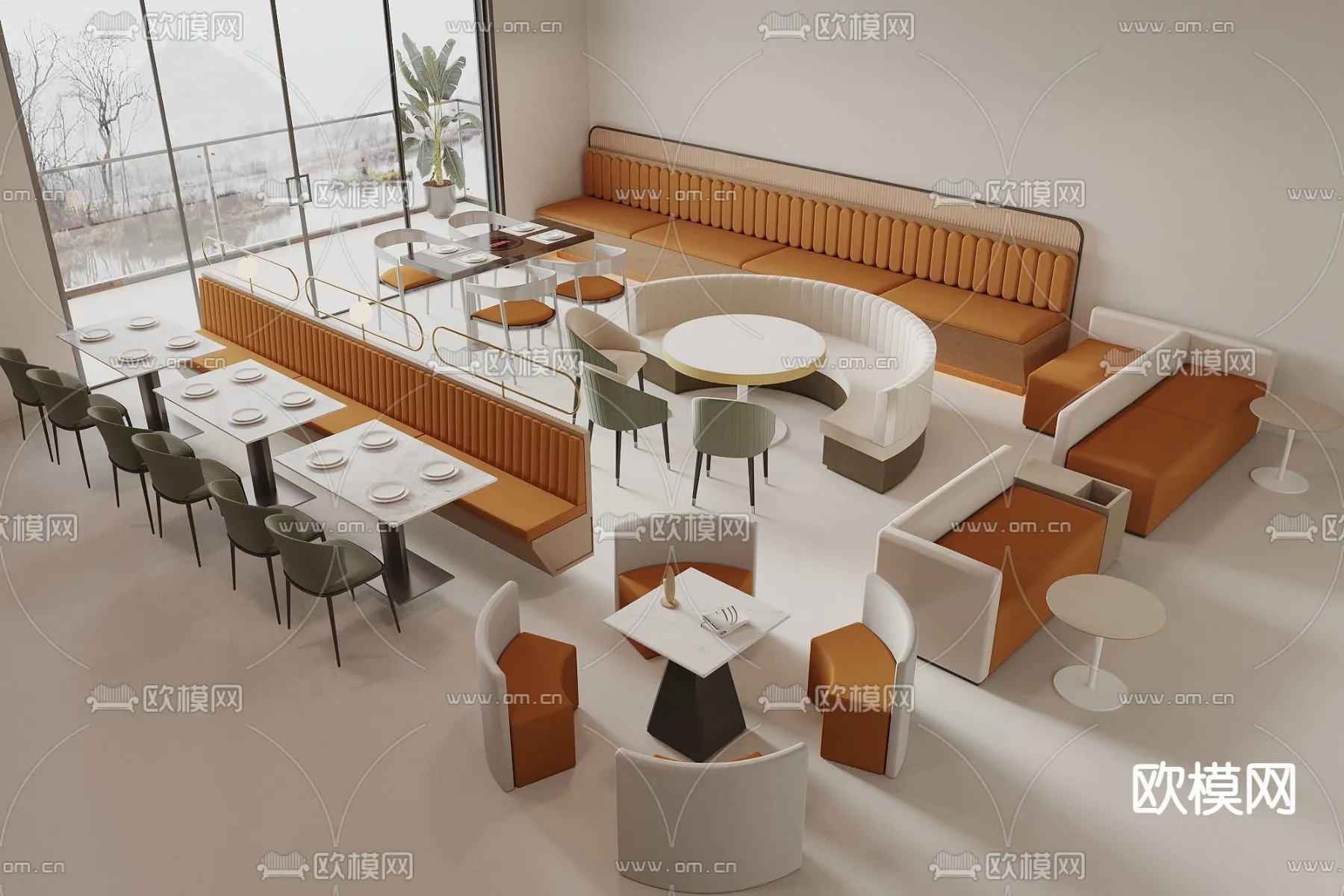 Coffee Table and Armchair Sets – 3D Models – Cafe Interior 3D Scenes – 032 – VRAY Render Coffee Table and Armchair Sets – 3D Models – Cafe Interior 3D Scenes – 032 – VRAY Render