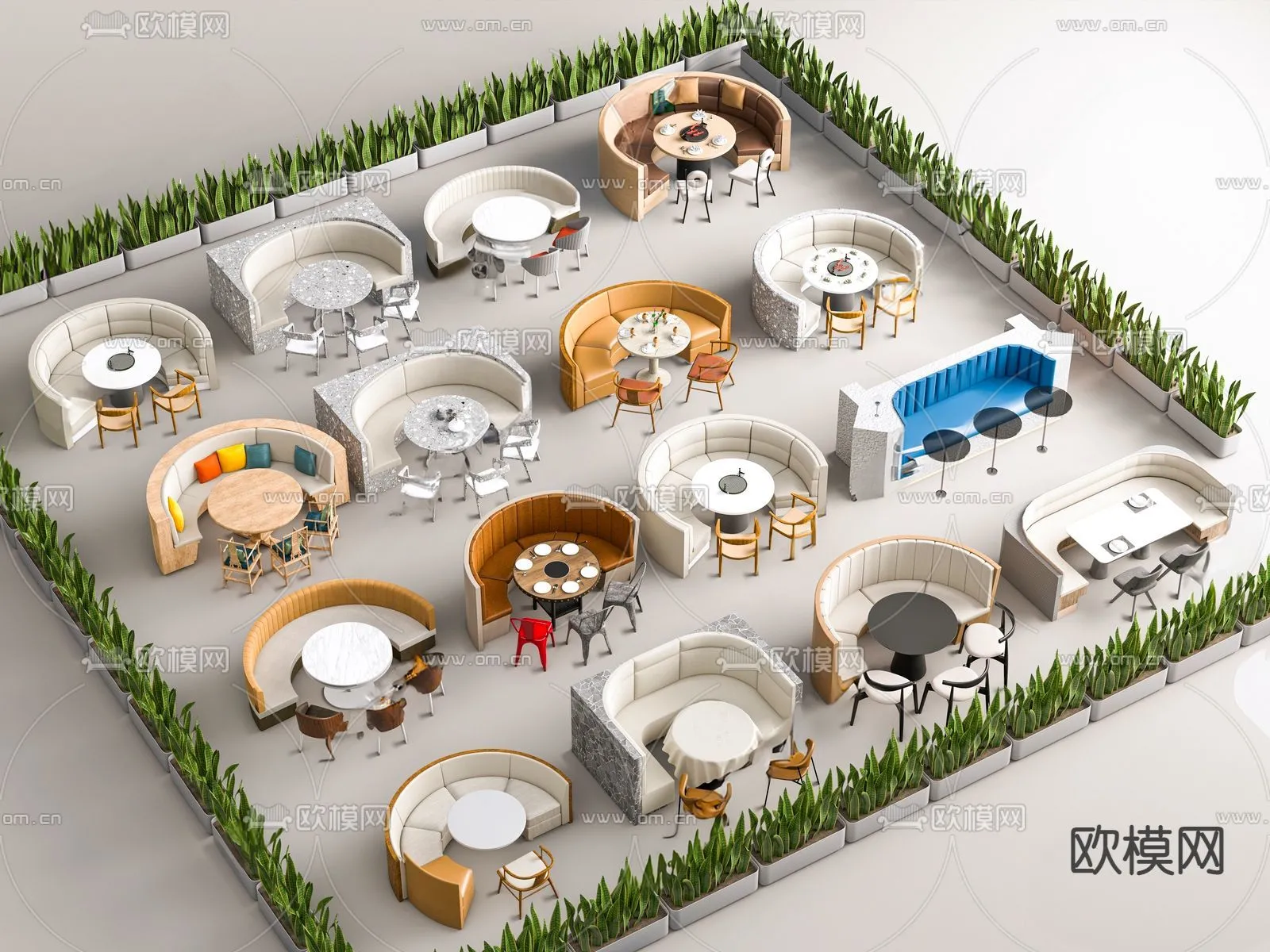 Coffee Table and Armchair Sets – 3D Models – Cafe Interior 3D Scenes – 049 – CORONA Render Coffee Table and Armchair Sets – 3D Models – Cafe Interior 3D Scenes – 049 – CORONA Render