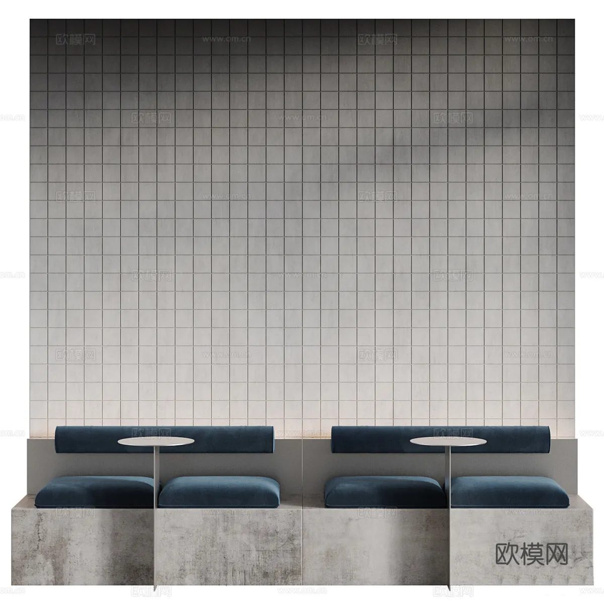 Coffee Table and Armchair Sets – 3D Models – Cafe Interior 3D Scenes – 076 – CORONA Render