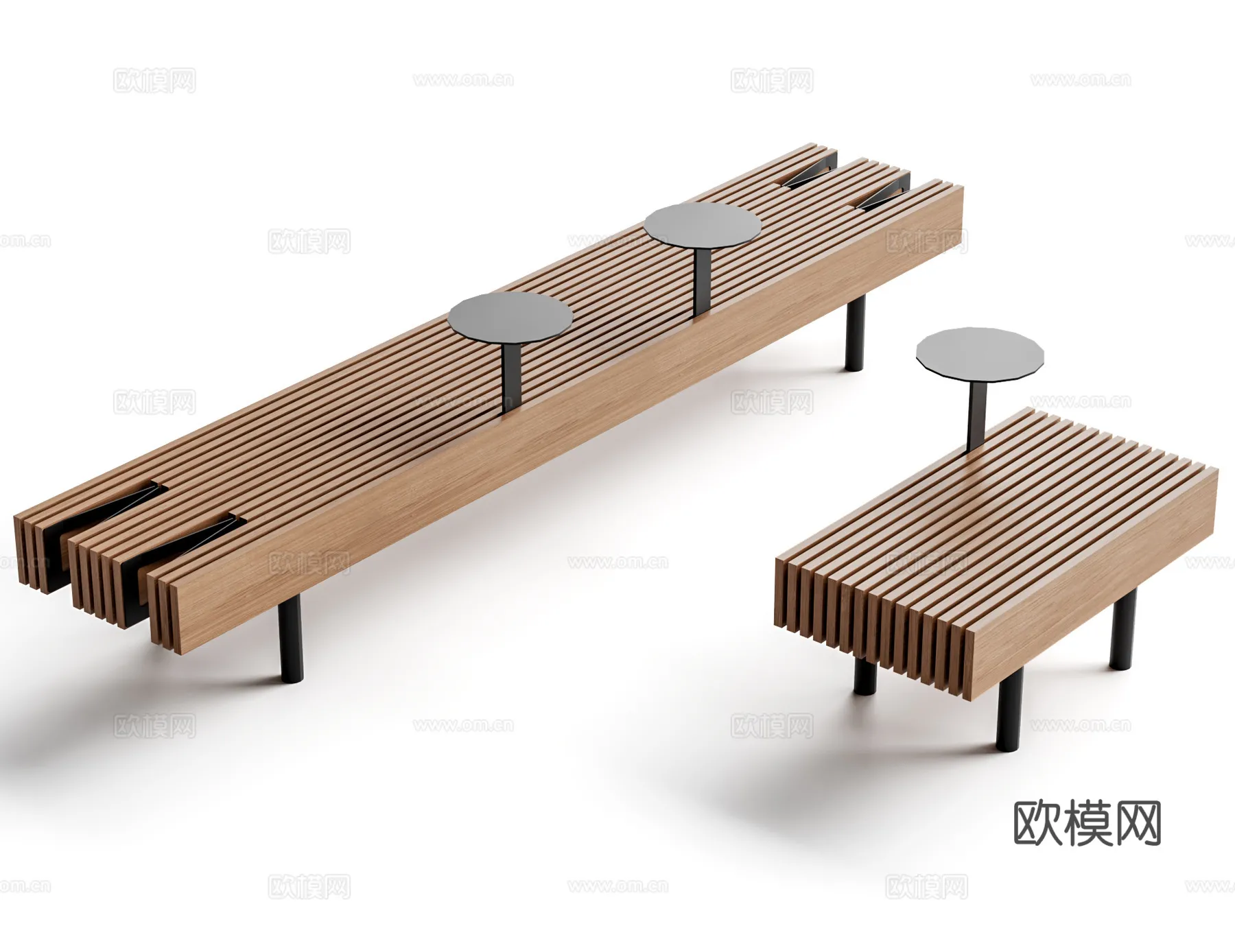 Coffee Table and Armchair Sets – 3D Models – Cafe Interior 3D Scenes – 085 – VRAY Render