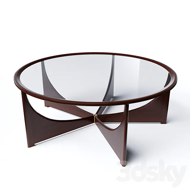 coffee table Baker furniture Dana Cocktail Table – Small by Lexicon 3D Model