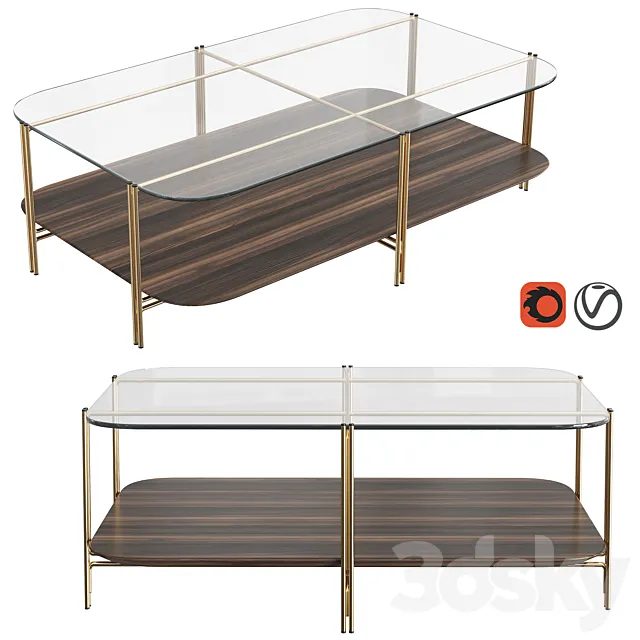 Coffee table BAMBOO I 3DModel