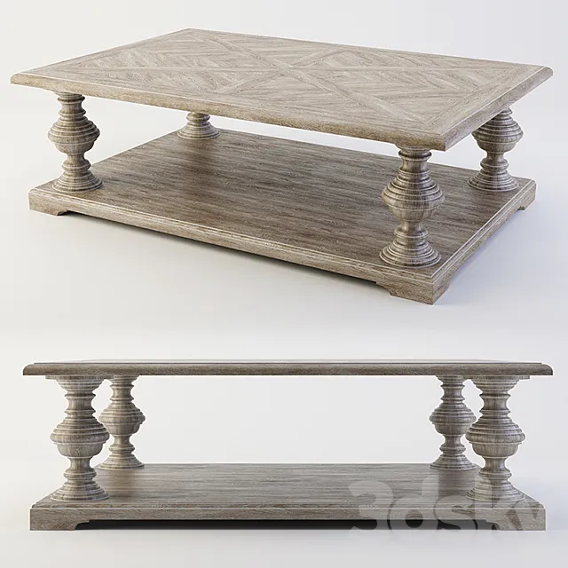 coffee table Bernhardt Campania (370-023) 3D Model coffee table Bernhardt Campania (370-023) 3D Model