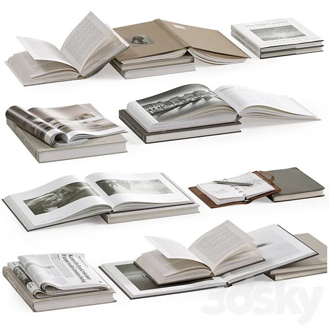 Coffee Table Books 2 3D Model