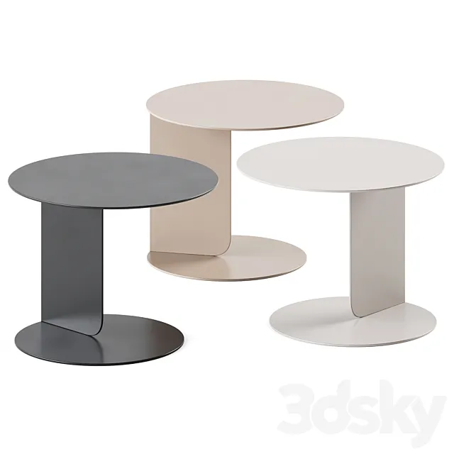Coffee Table Chips Black _ Side table 3DModel