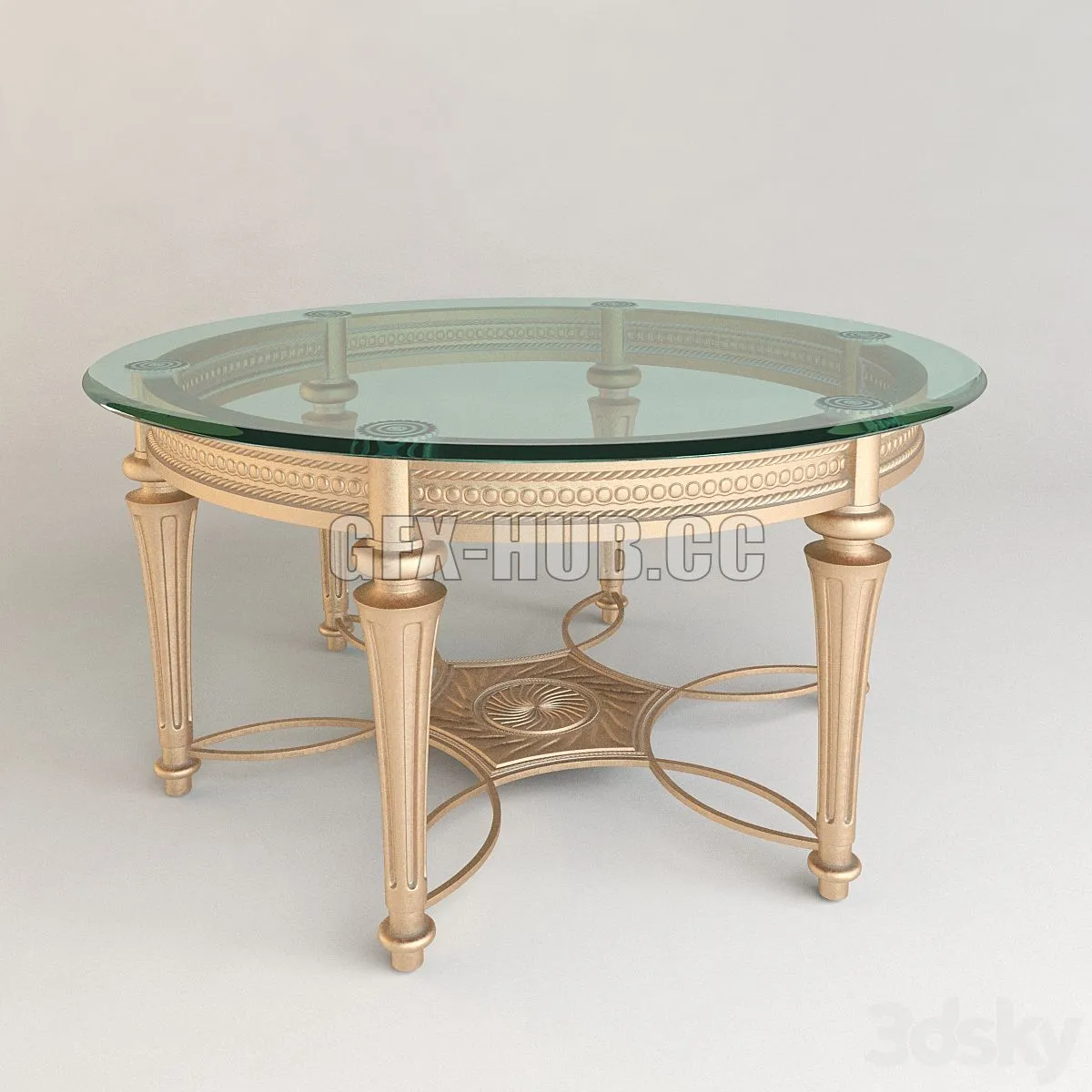 Coffee table Commander Galloway 37506 3D Model