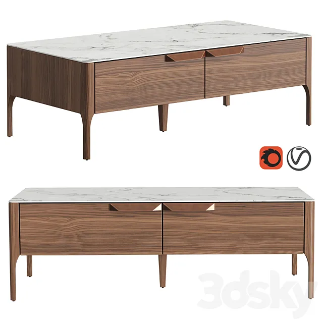 Coffee table CP1806-G Angel Cerda 3D Model Coffee table CP1806-G Angel Cerda 3D Model