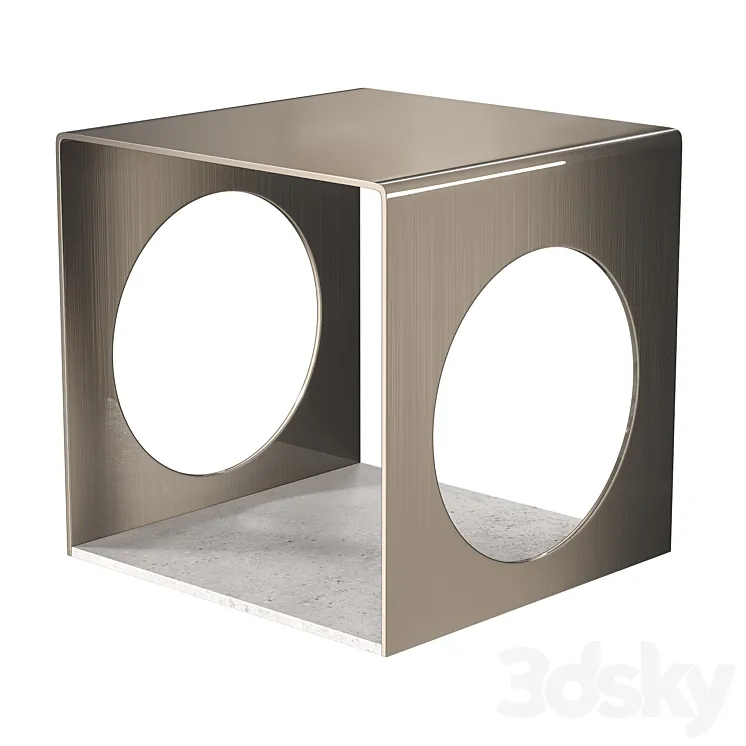 Coffee table Cube Circle 3D Model Free Download