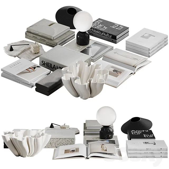 Coffee table decor Modern 3D Model