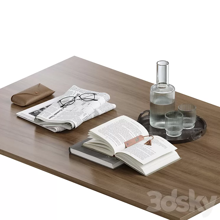 coffee table decor set 002 3D Model Free Download coffee table decor set 002 3D Model Free Download