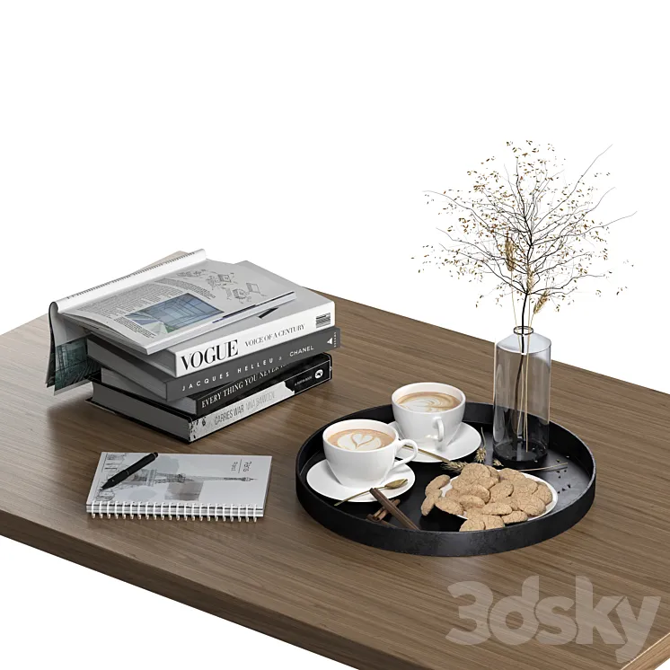 Coffee Table Decor Set 01 DrCG Model 05 3D Model Free Download Coffee Table Decor Set 01 DrCG Model 05 3D Model Free Download