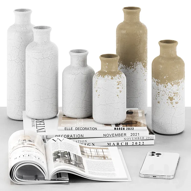 Coffee table decorative set 3D Model Free Download Coffee table decorative set 3D Model Free Download