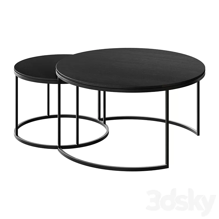 Coffee table Duke Round Metal Nesting Coffee Tables coffee table 3D Model Free Download Coffee table Duke Round Metal Nesting Coffee Tables coffee table 3D Model Free Download