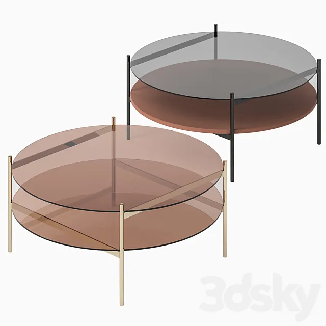 Coffee table Duotone circular 3DModel