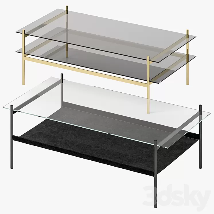 Coffee table Duotone Rectangular 3D Model Coffee table Duotone Rectangular 3D Model