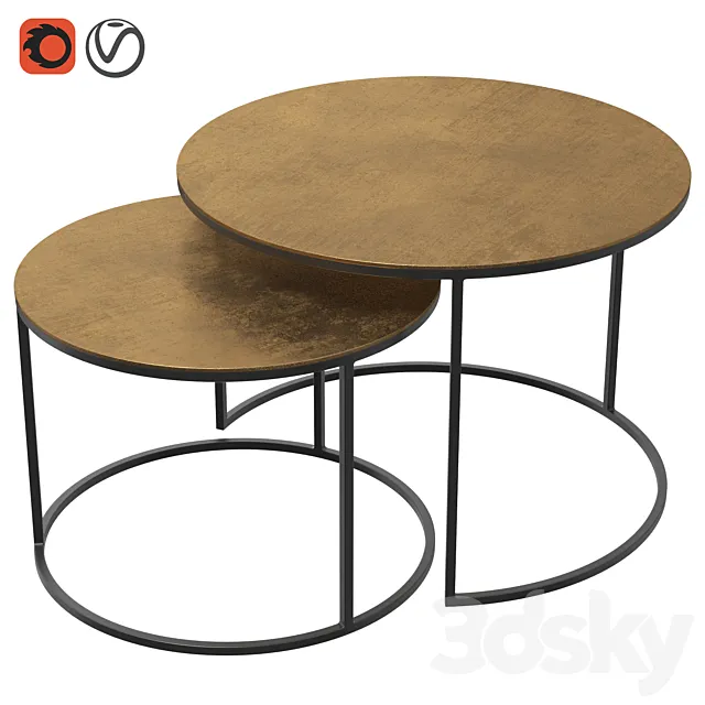 Coffee table Eclipse Dantone Home 3D Model