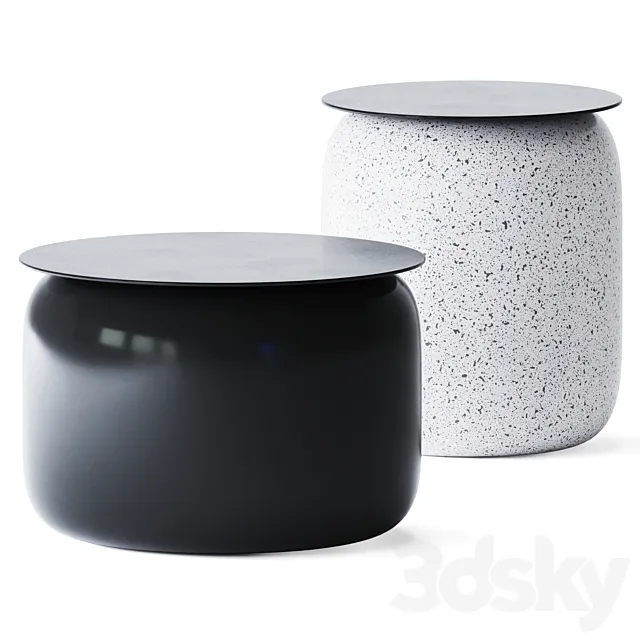 Coffee Table Fat and Slim by FdC X Fermob 3D Model