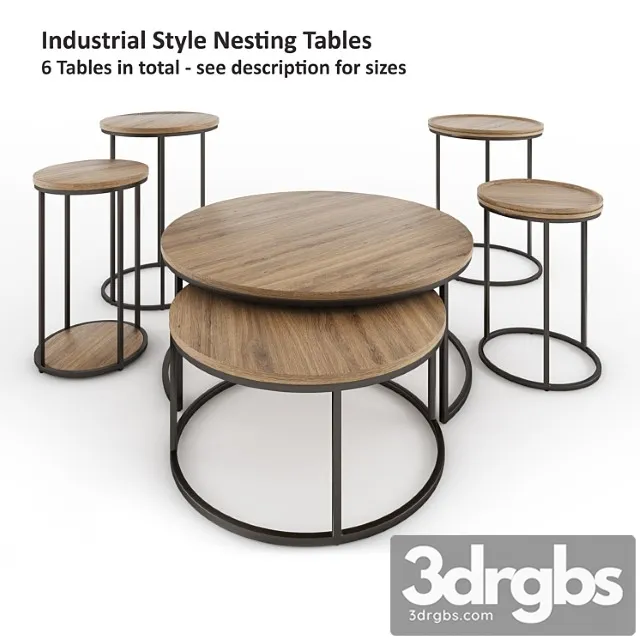 Coffee Table Industrial Style 3D Model Download Coffee Table Industrial Style 3D Model Download