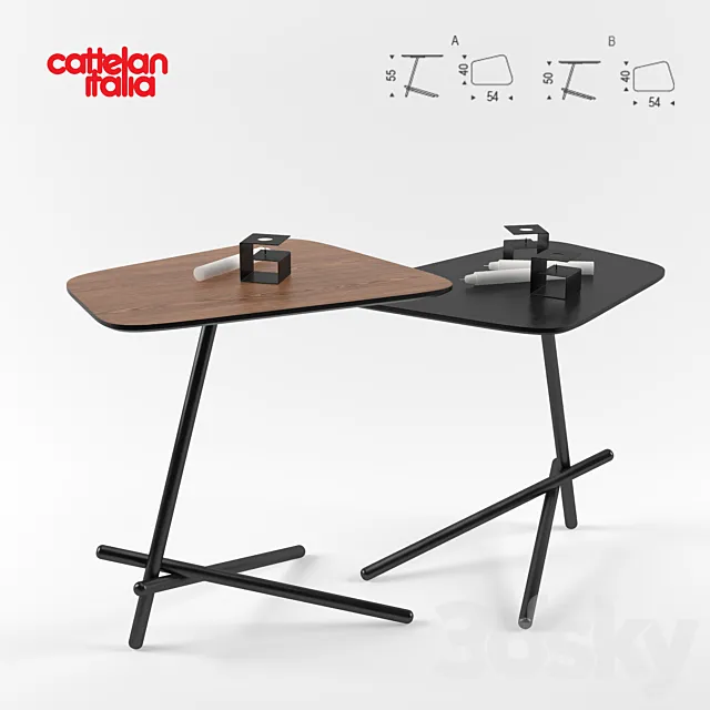 Coffee table LASER Cattelan Italia 3D Model Coffee table LASER Cattelan Italia 3D Model