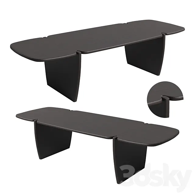 Coffee table MAHOGANY PI FROM ETHNICRAFT 3D Model Coffee table MAHOGANY PI FROM ETHNICRAFT 3D Model