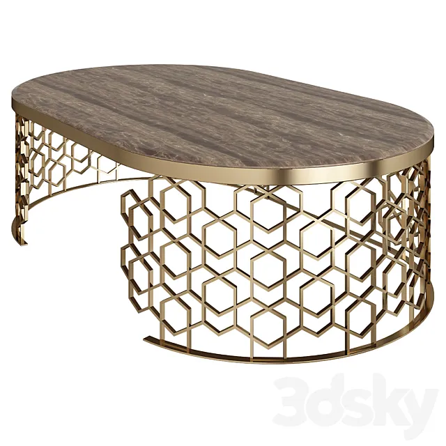 Coffee table MANFRED Longhi 3D Model
