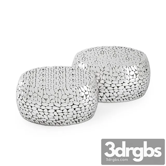 Coffee table pebbles deluxe silver 2 3D Model Download Coffee table pebbles deluxe silver 2 3D Model Download