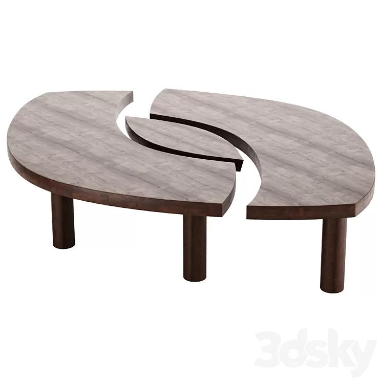 Coffee table Pierre Chapo 'T22C' – 1972 coffee table 3D Model Free Download