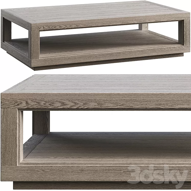 Coffee table Restoration Hardware Grand Framed 3D Model Coffee table Restoration Hardware Grand Framed 3D Model