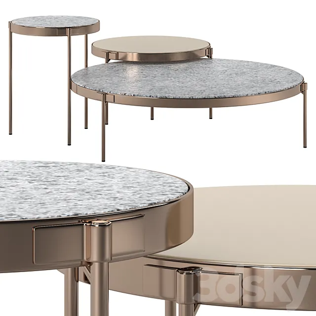 Coffee table Tape “Outdoor” Minotti 3DModel