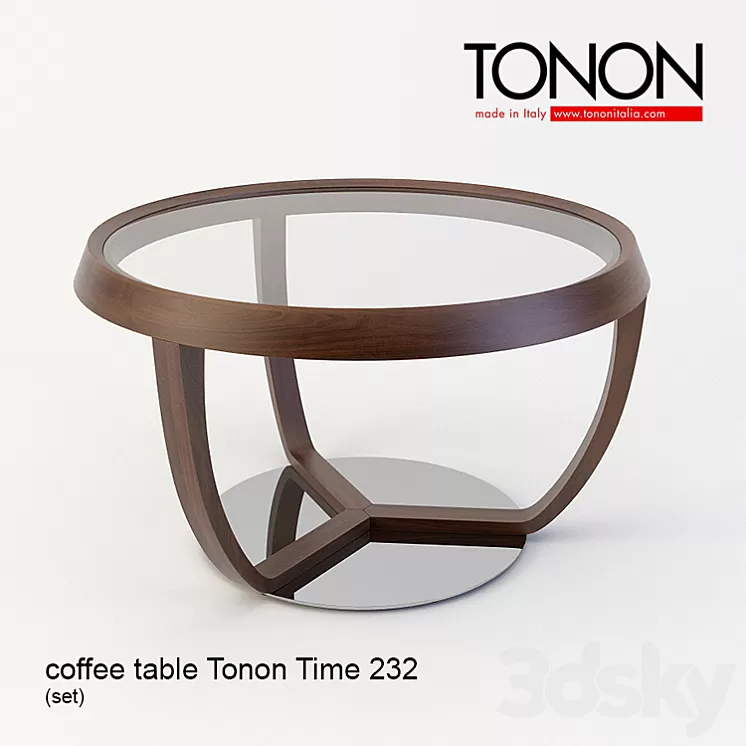Coffee table Tonon Time 232 (set) 3D Model Coffee table Tonon Time 232 (set) 3D Model