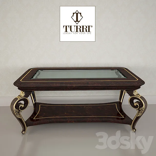 Coffee table Turri – Classic TC191L 3D Model