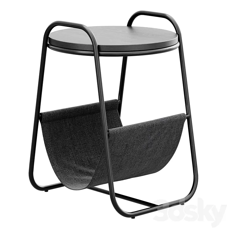 Coffee table with fabric storage 3D Model Free Download