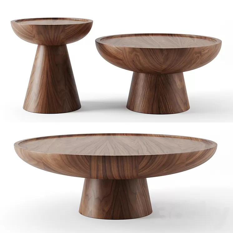 Coffee tables by Made In Taunus 3D Model Coffee tables by Made In Taunus 3D Model