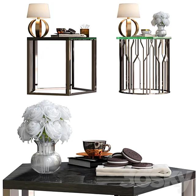 Coffee tables Decorative sets_2 3DModel