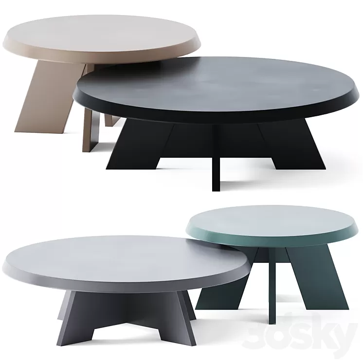 Coffee Tables Itske by Piet Boon 3D Model Coffee Tables Itske by Piet Boon 3D Model