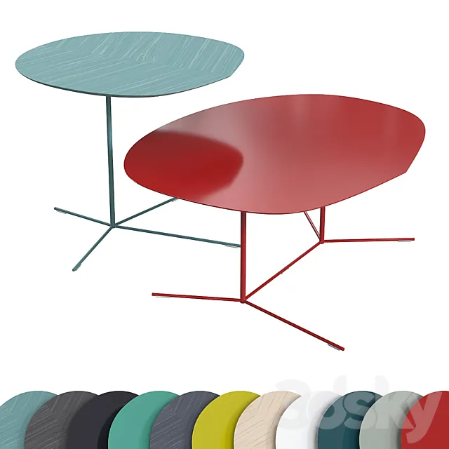 Coffee tables Paola Lenti Ivy. (11 materials) 3DModel