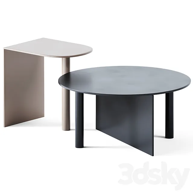 Coffee Tables Piatto by Fucina 3D Model